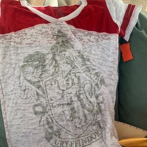 Warner Bros. Red and White Gryffindor Tee
